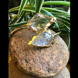 🌷 CLEAR CRYSTAL QUARTZ ARROWHEAD BANGLE 🌷